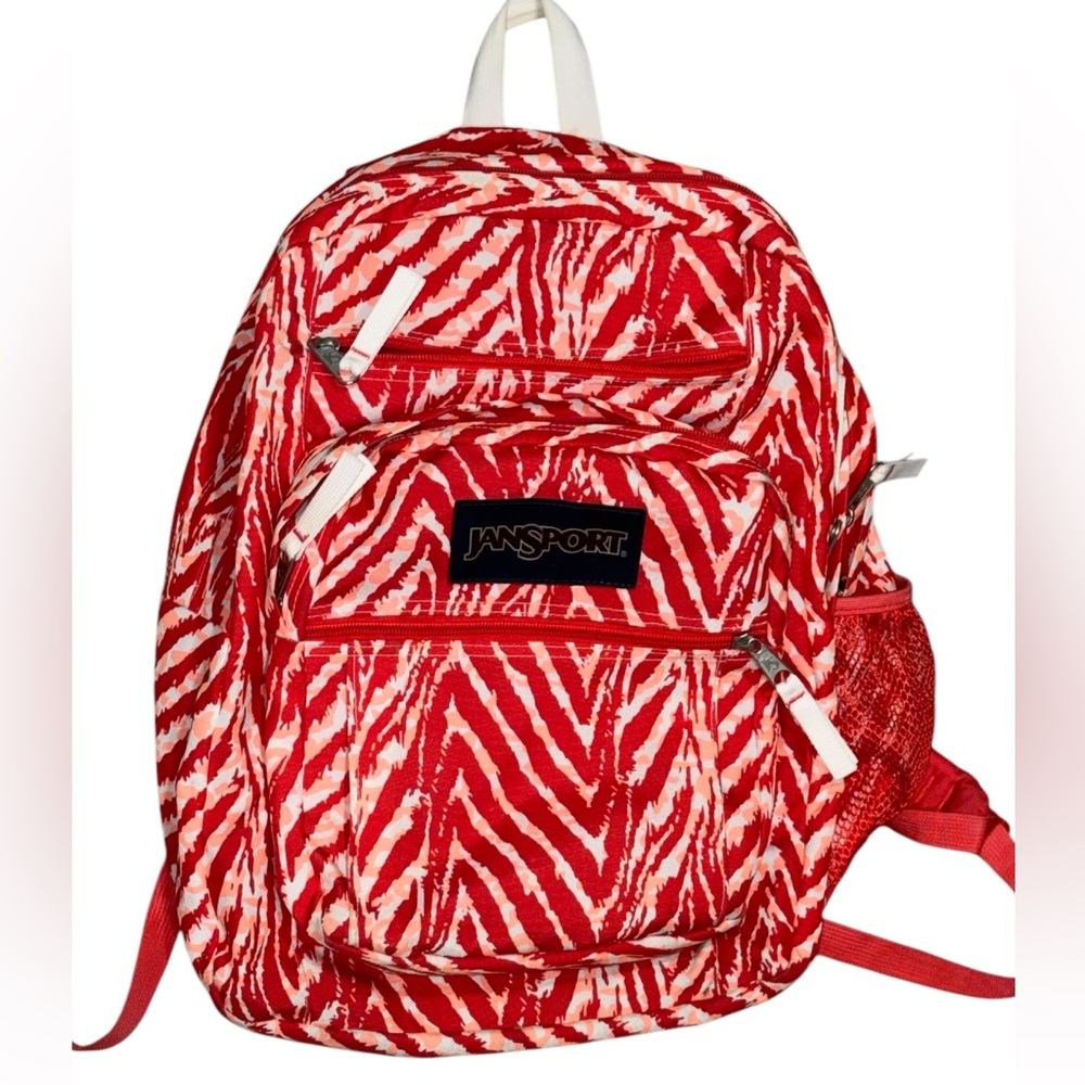 Jansport‎ Backpack 5 Pocket Orange Stripes